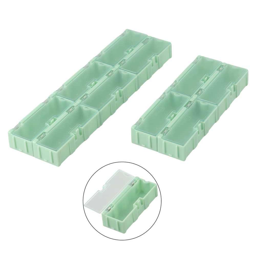 Electronic Components Plastic Storage Box Organizer with Locking Mechanism