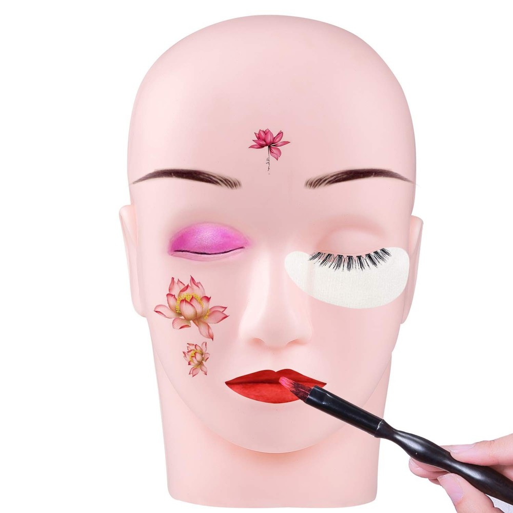 Pro Flat Head Makeup Training Mannequin for Eyelash Extensions – Soft Silicone
