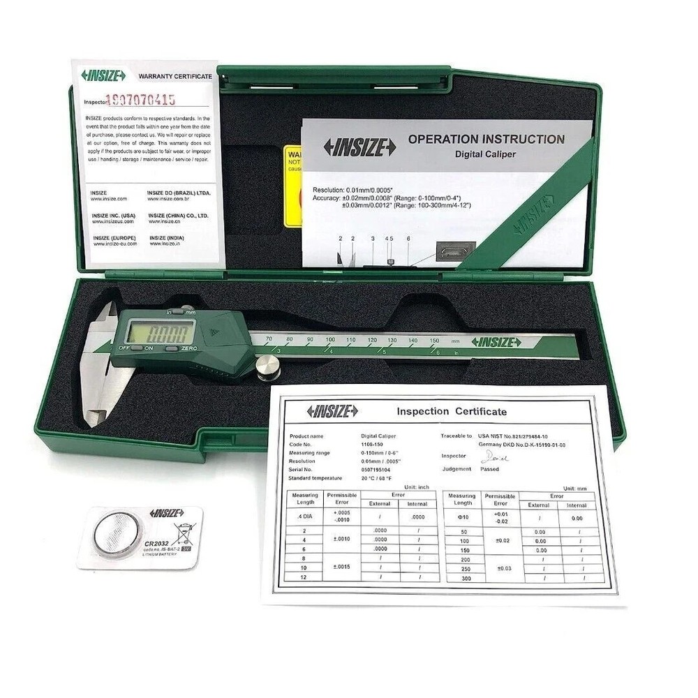 Insize Range 200 mm Digital Caliper 1108-200 (Standard Model)