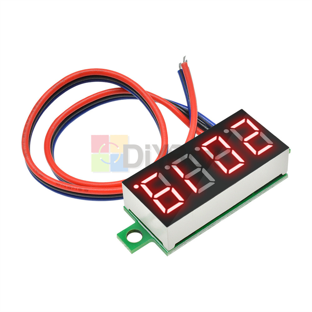 DC 0-100V 0.36 " 4-Digit Digital Voltmeter LED Voltage Tester Panel Meter 3-Wire