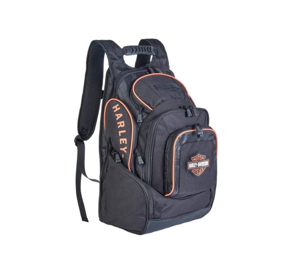 Harley-Davidson® Legend Backpack | Black with Orange