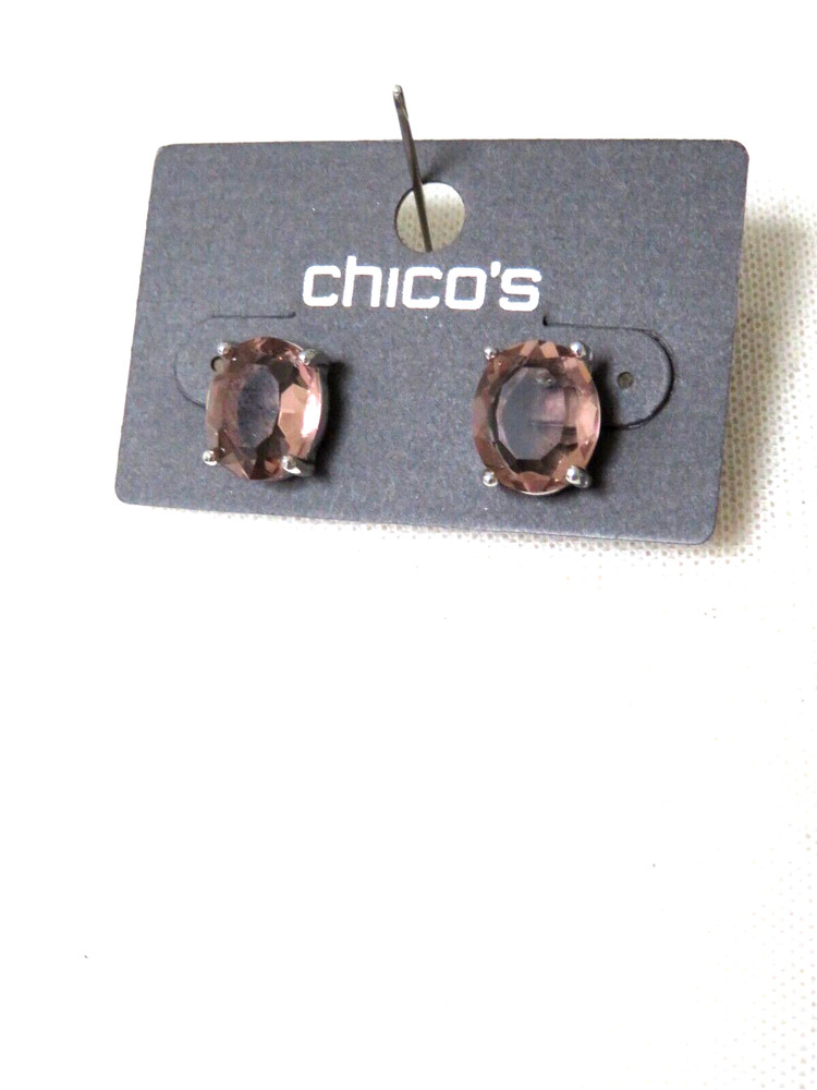 CHICO'S "DREWETTE" STUD EARRINGS POST SILVER TONE