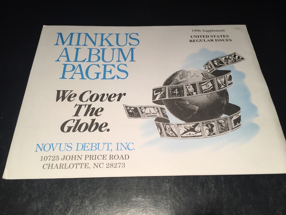 Minkus United States Regular Issues Stamp Album Supplement Pages- 1996