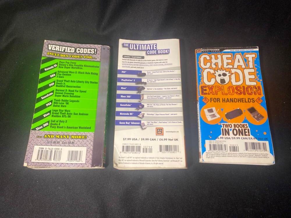2006 Prima Codes & Cheats & 2 Brandygames Secret Codes & Cheat Code Explosion