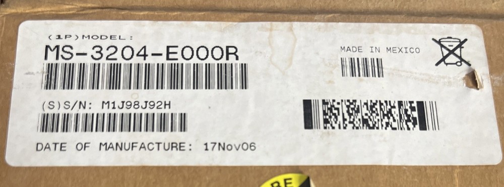 Symbol MS-3204-1000 Fixed Barcode Scanner NIB
