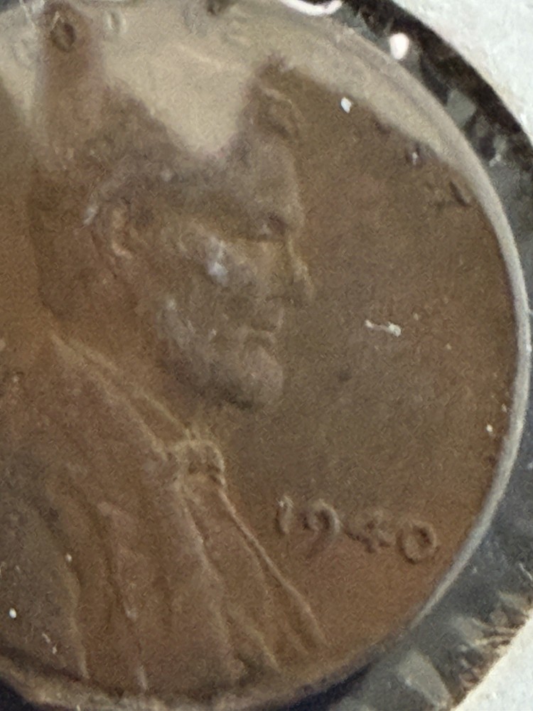 1940 Lincoln Cent Mint Error Clipped XF