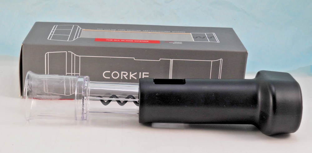 Corkie Multi-Function Manual Wine Bottle Opener - New