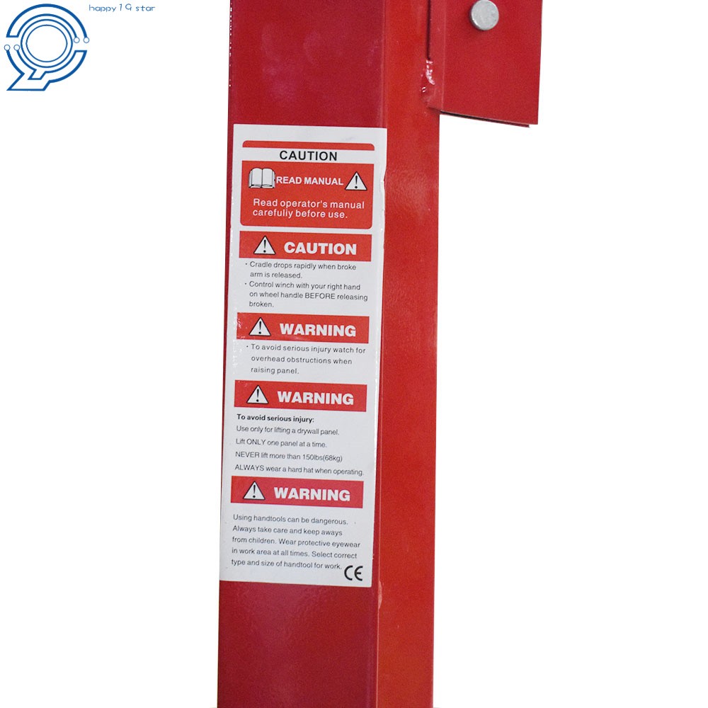 Plasterboard Panel 16FT Drywall Lift Sheetrock Hoist Lifter Carrier Safety Lock