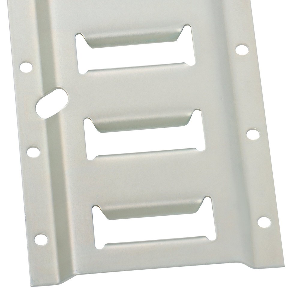 4 Piece 4' Galvanized E Track Rail Set Silver Finish For Garages Vans Trailers