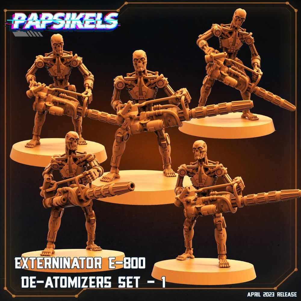 3D Printed Papsikels Cyberpunk Sci-Fi - Exterminator E 800 De-atomizers Set 1 -