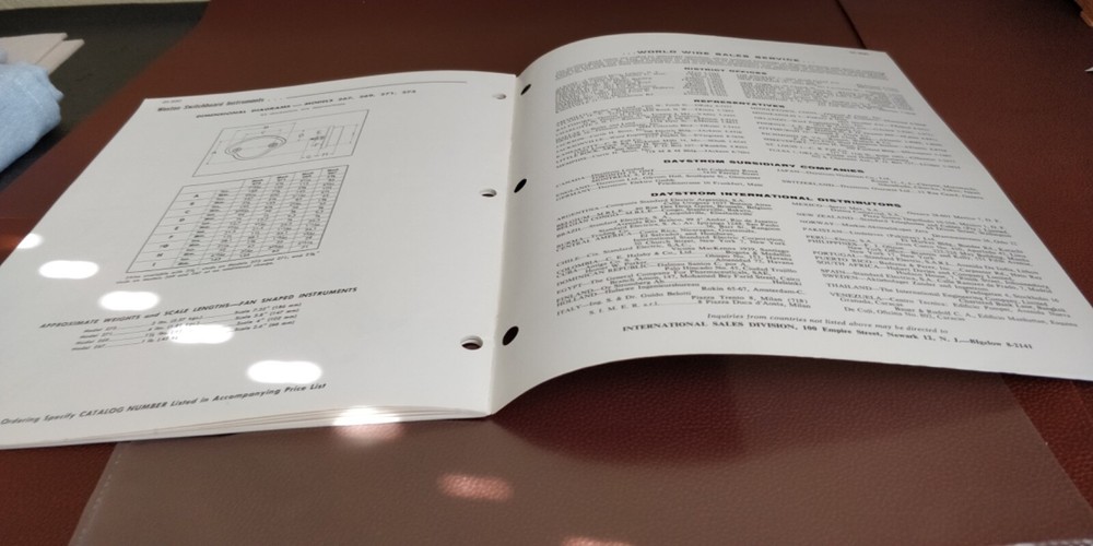 1960 ~ DAYSTROM ~ Catalog ~ Switchboard Instruments Weston