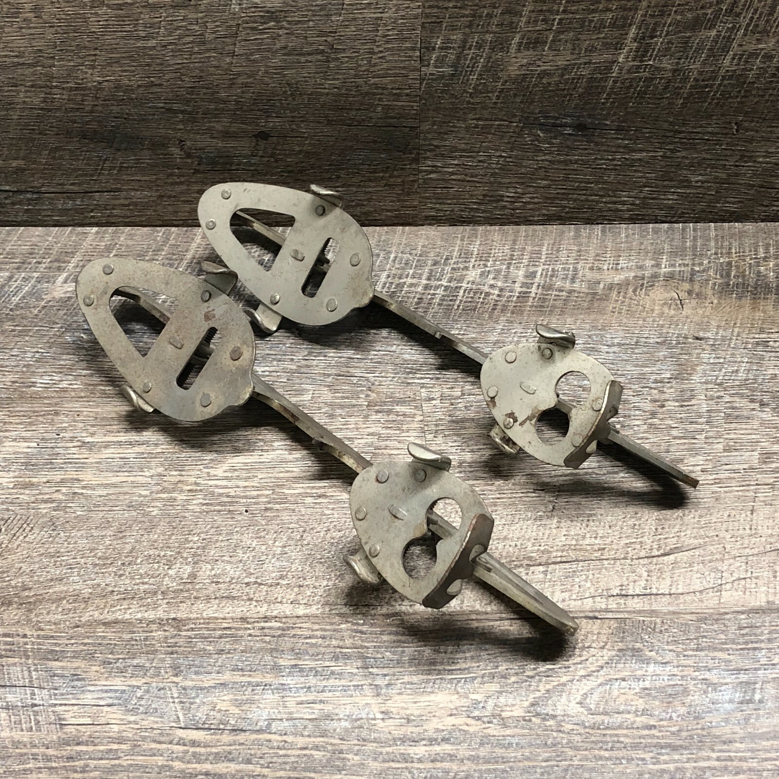 Vintage Keen MFG Co Adjustable Steel Ice Skates Size 10.5 No 206