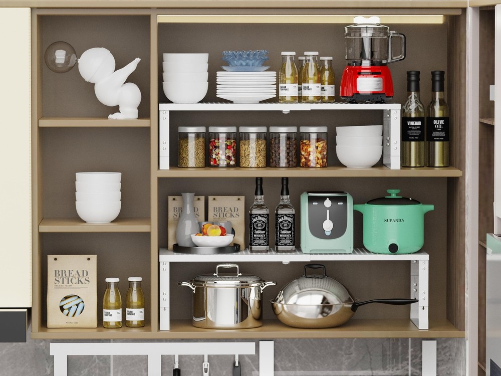 Adjustable Expanable Stackable Spice Rack Shelf Pantry Storage Organizer for ...