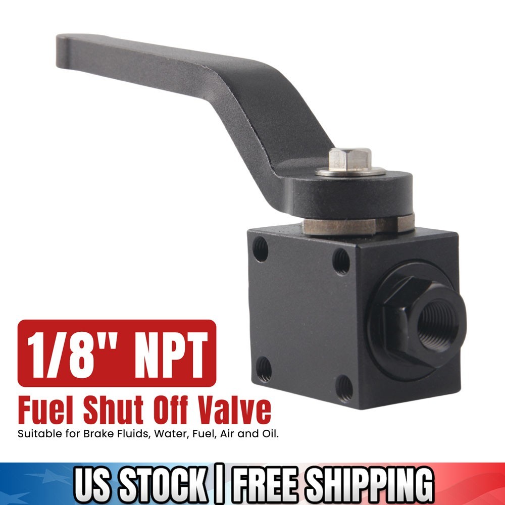 1/8" NPT Aluminium Brake Line Lock Fuel Shut Off Valve for hydraulic brake line