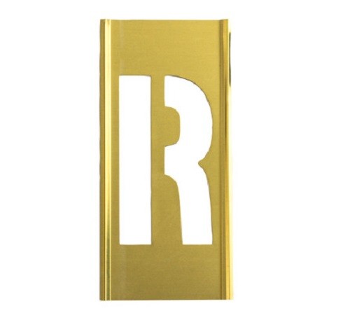 CH Hanson 10015R - Stencil Sort-5" Brass Gothic R