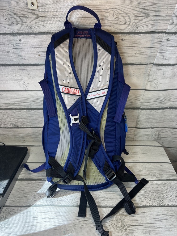 Camelbak M.U.L.E Mule Hydration Hiking Mountain Biking Backpack Red Blue