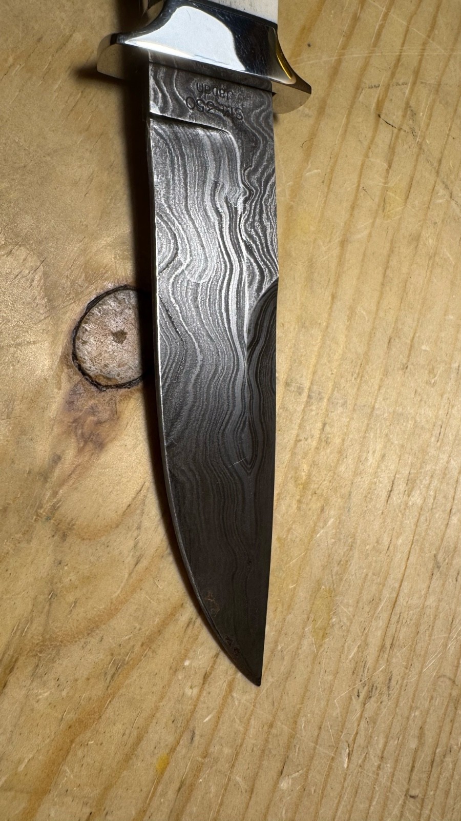 Vintage Parker SM-350 DamascUS Knife Hand Made Tak Fukuta