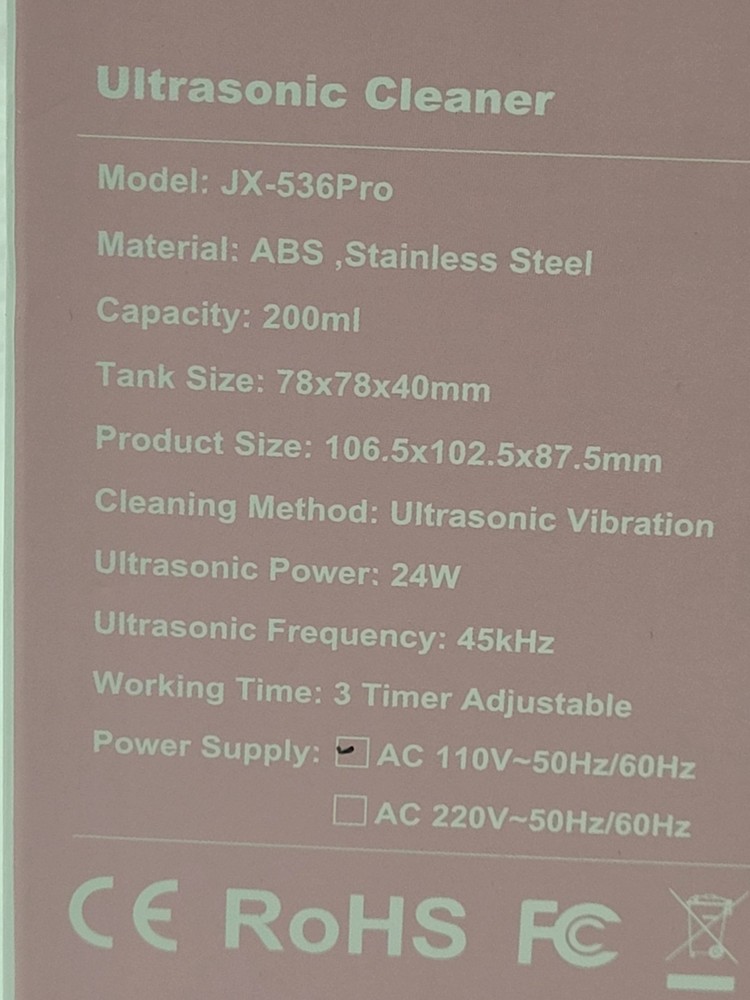 Sejoy Ultrasonic Cleaner