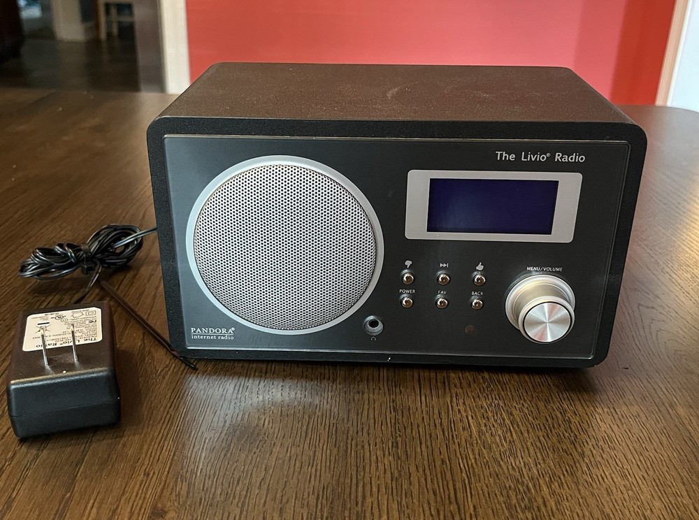 THE LIVIO RADIO LV001B INTERNET RADIO PANDORA WITH POWER CORD! READ DESCRIPTION