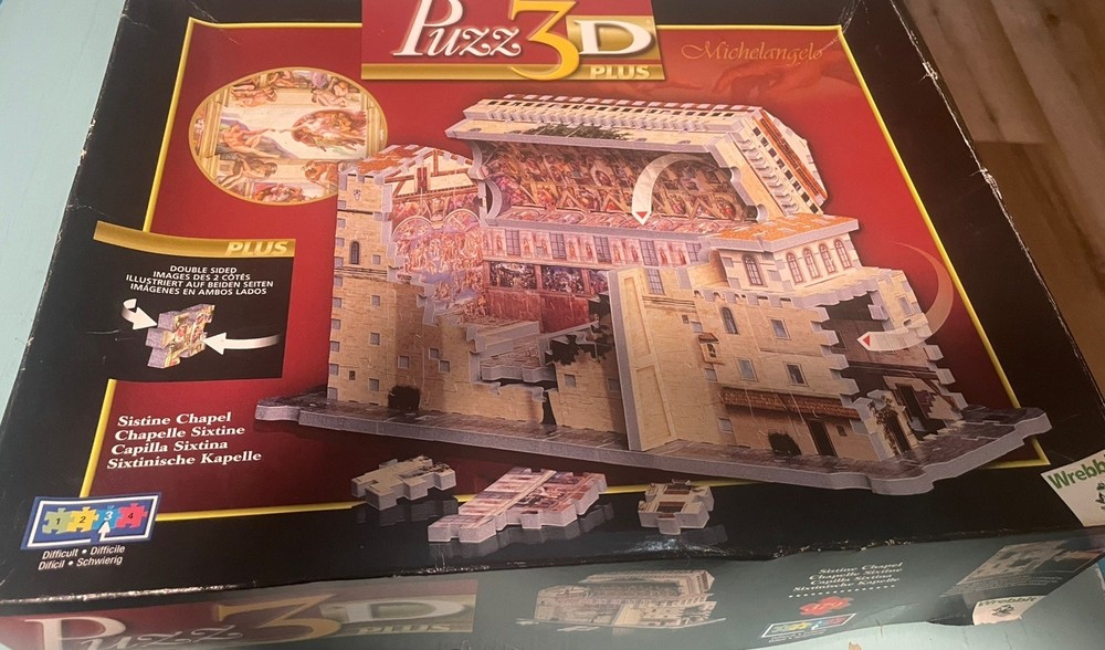 Wrebbit Puzz 3D Plus Sistine Chapel Three Dimensional Puzzle Brand New!