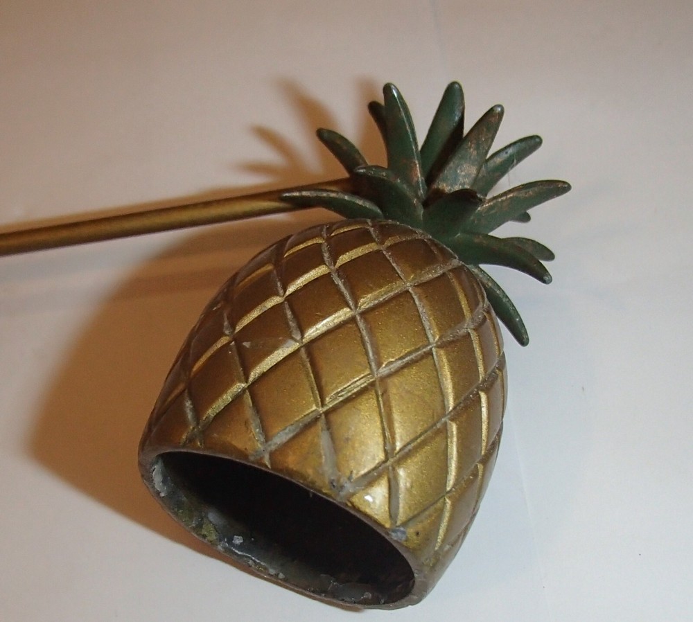 Brass Pineapple Candle Snuffer 7.5"