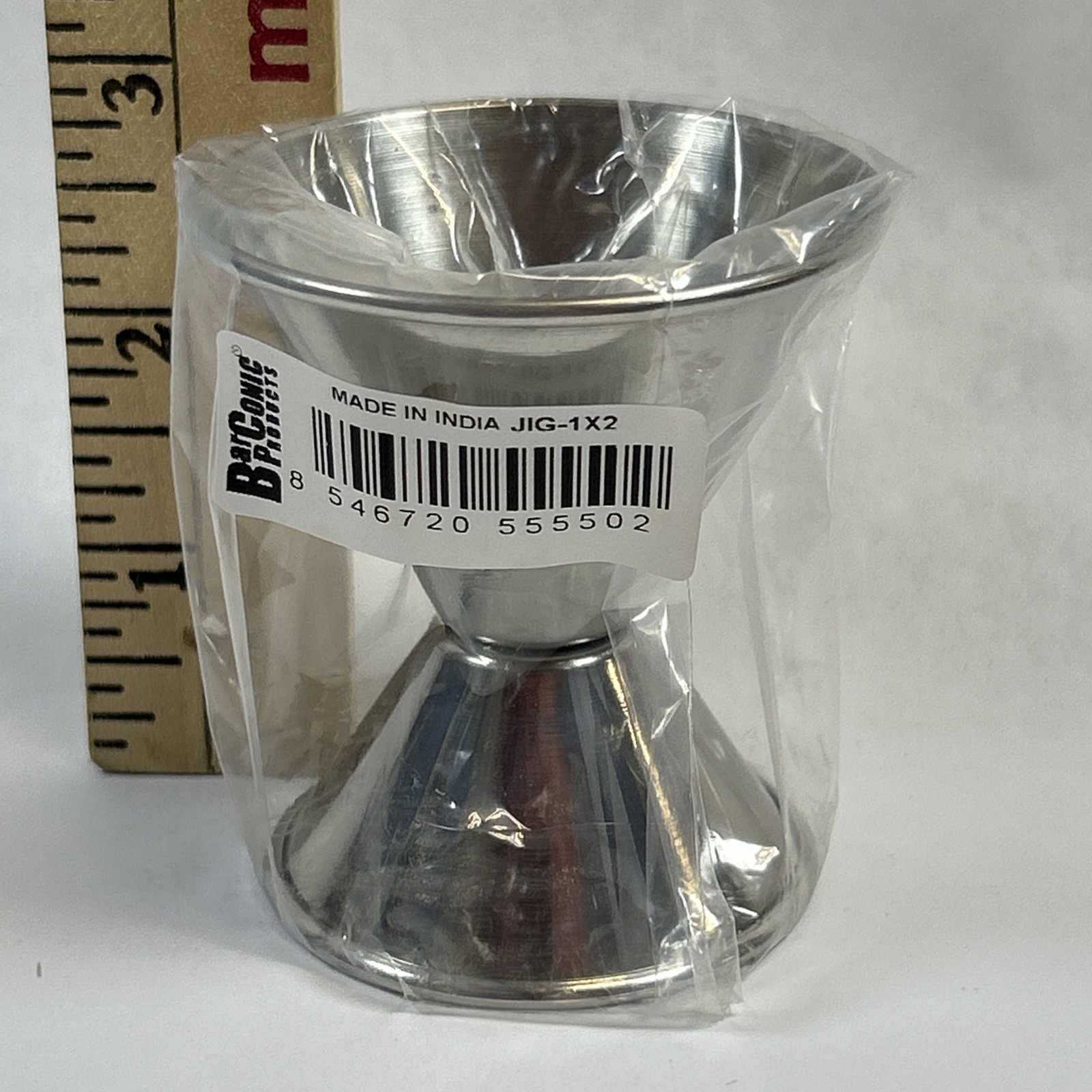 Barconic Stainless Steel 1x2 Oz. Jigger Bar Drink Measuring Tool Made in India