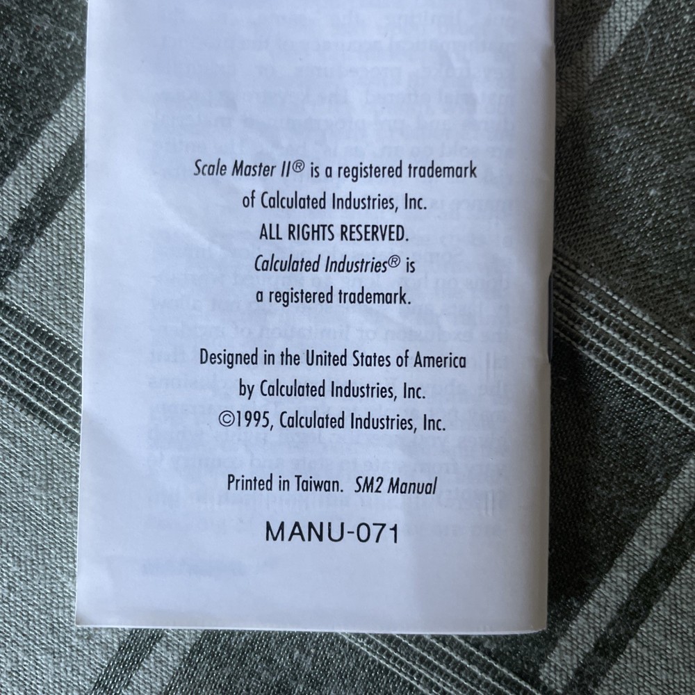 Scale Master 11 Multi-Scale Digital Plan Measure with Box & User's Guide 1995
