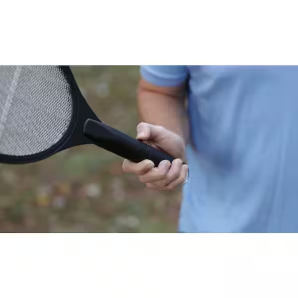 Black Portable Handheld Bug Zapper Insect Killer Racket NEW