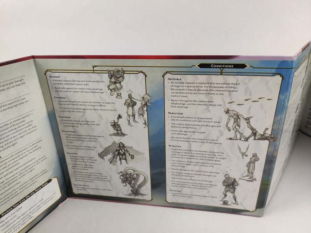 Dungeons & Dragons 2017 Fold-Out Board Rulebook and Instructions Guide