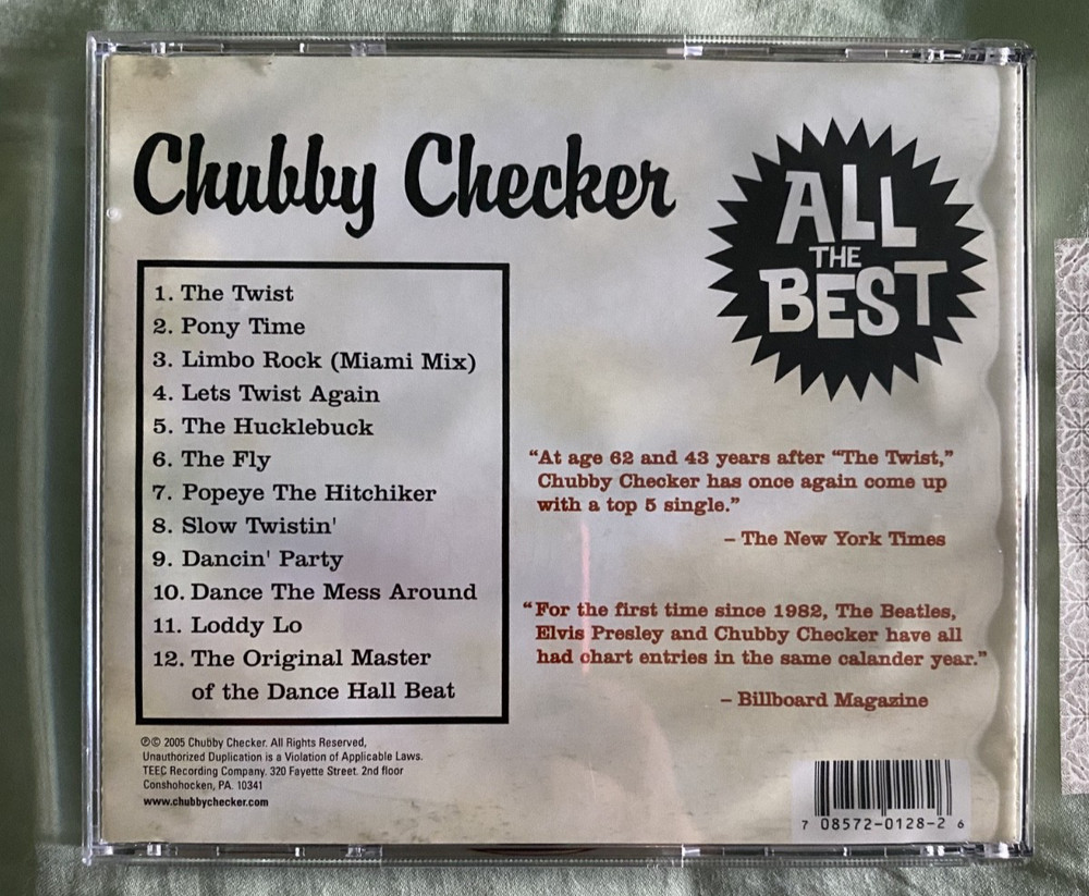 Chubby Checker signed All the Best CD - AUTHENTIC