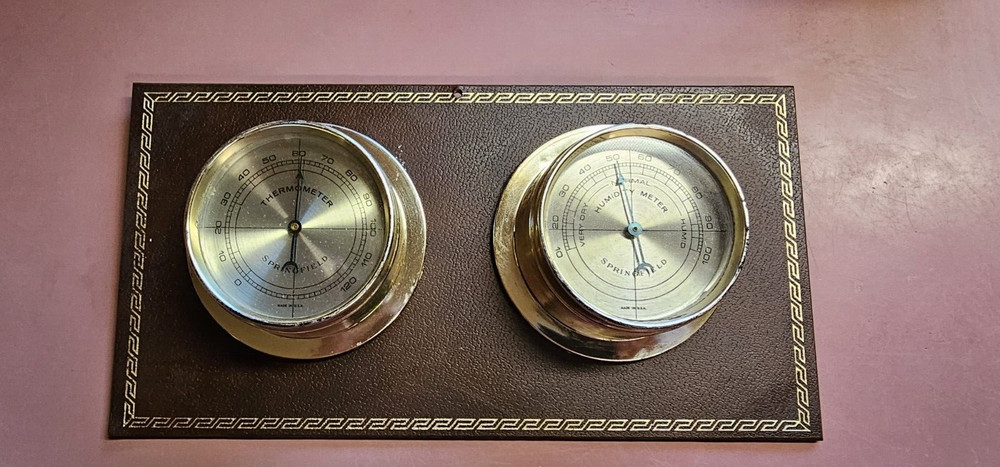 Vintage Springfield  THERMOMETER HUMIDITY METER