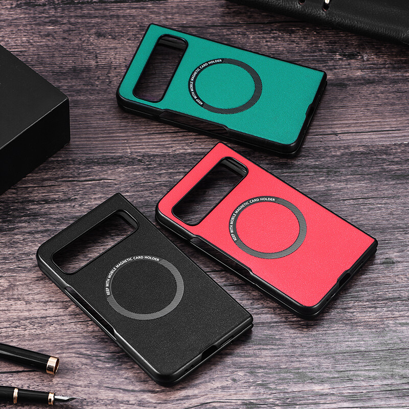For Google Pixel Fold 5G Magnetic PU Leather Wireless Charging Shockproof Case