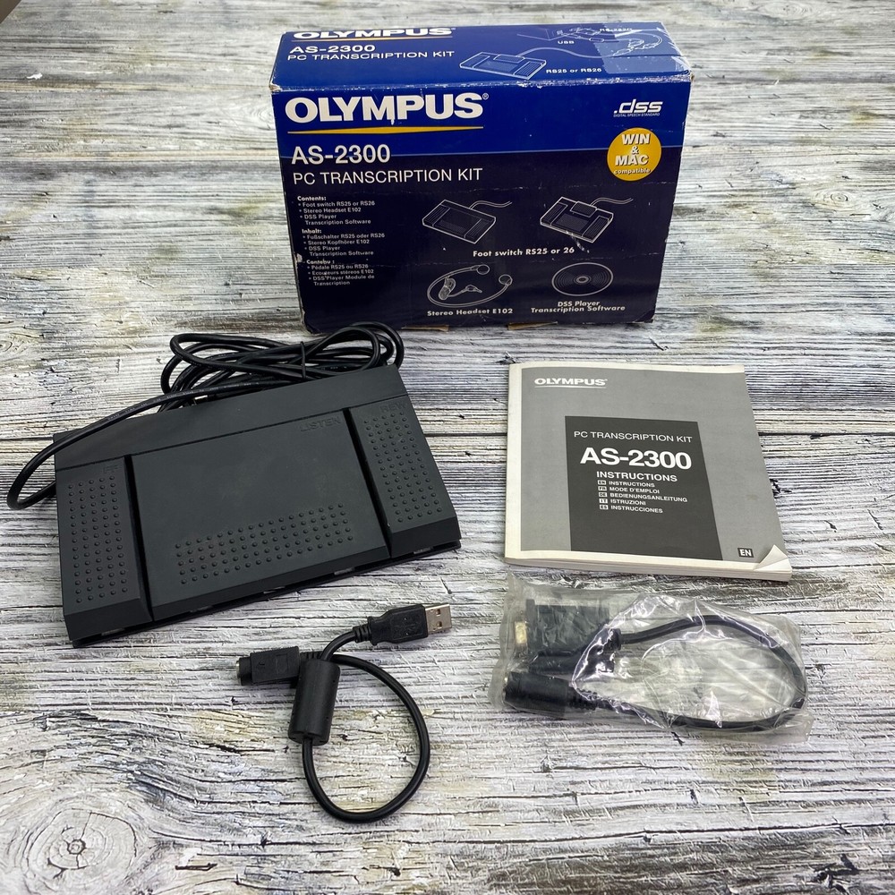 Olympus AS-2300 PC Transcription Kit No Disc or Headset (See Below)