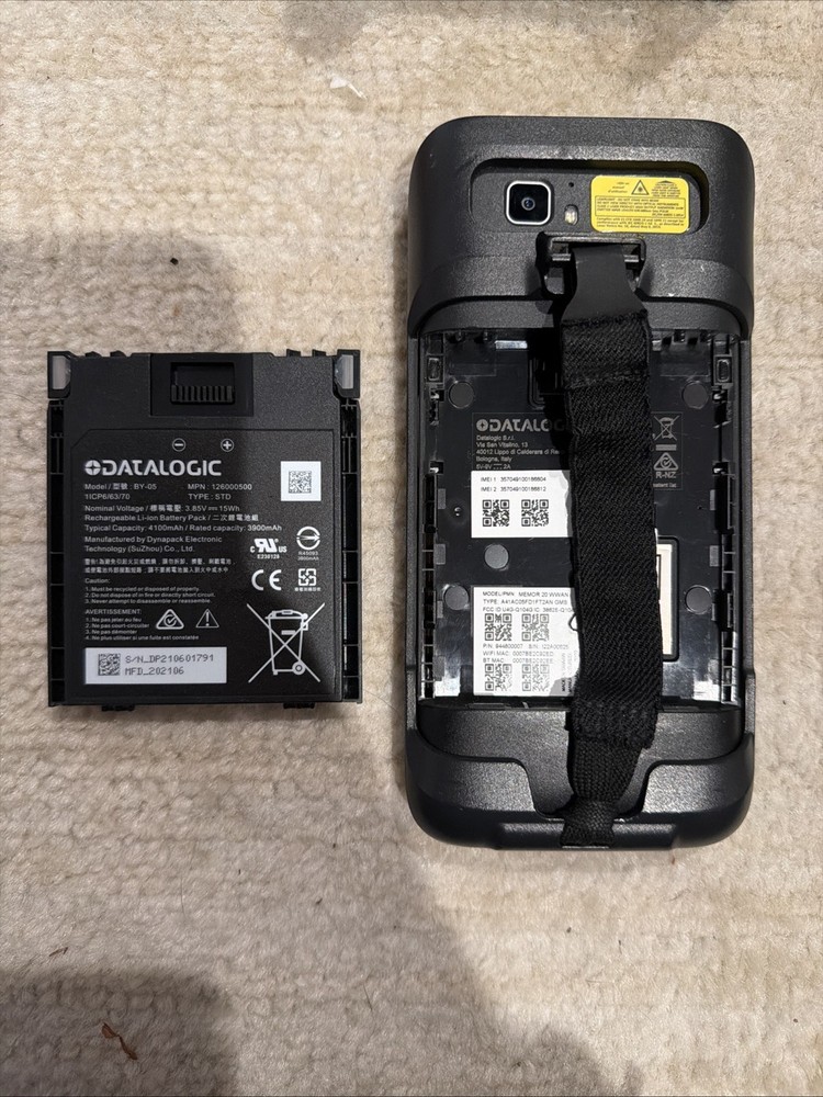 Datalogic Memor 20 Rugged Android PDA Full Set PN 944800007 w/ Dock Computer