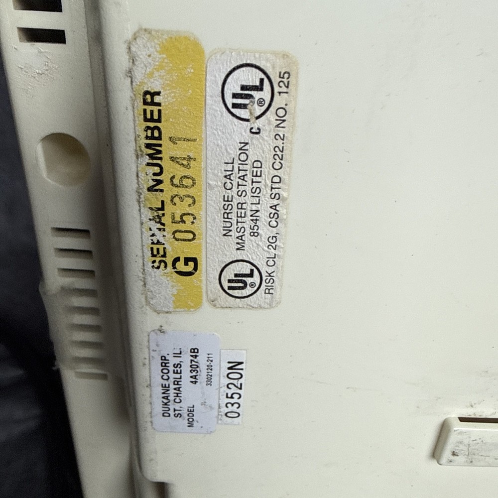 Dukane ProCare 2000 w/ Handset - Untested