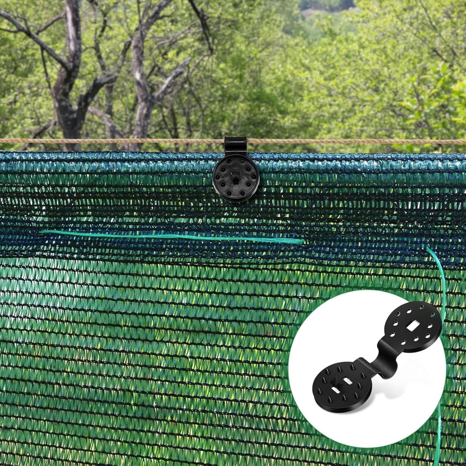50Pcs Shade Cloth Clips, Plastic Tarp Clips, Greenhouse Shade Cloth Fix Clamp, W