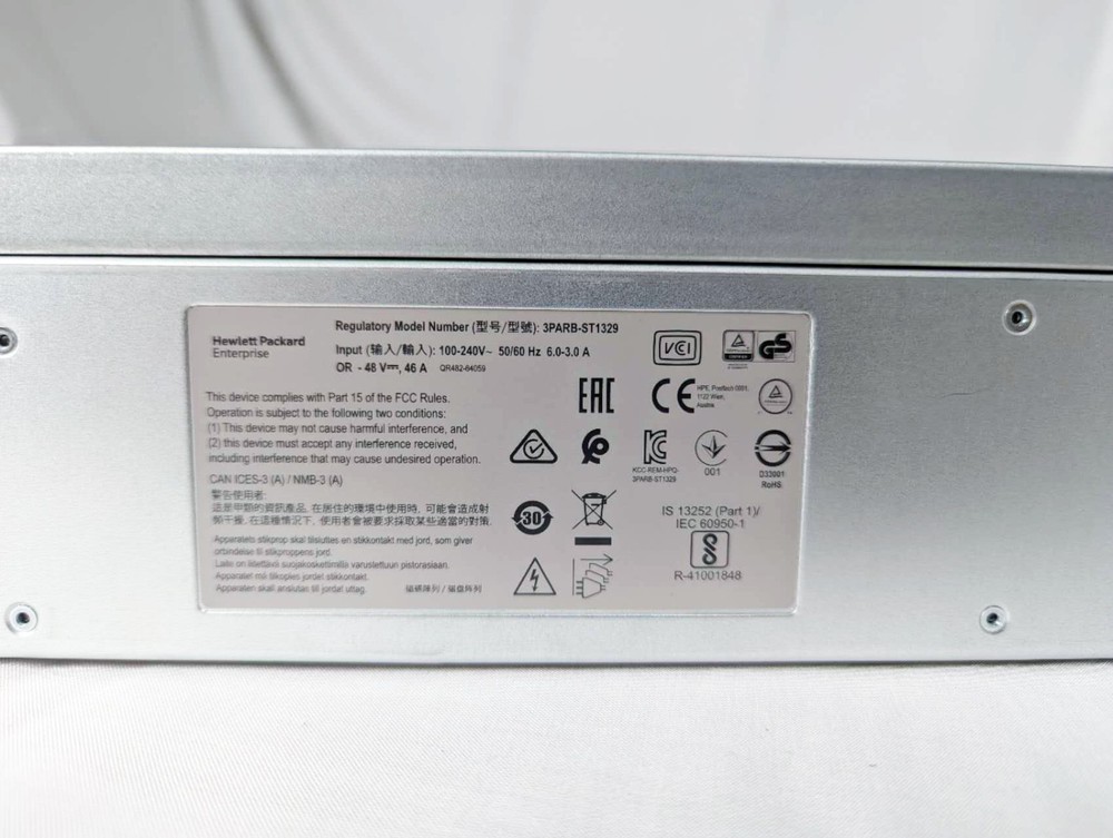 HPE 3PAR StoreServ 20000 Disk Array Enclosure E7Y15-63002, 3PARB-ST1329, Rails