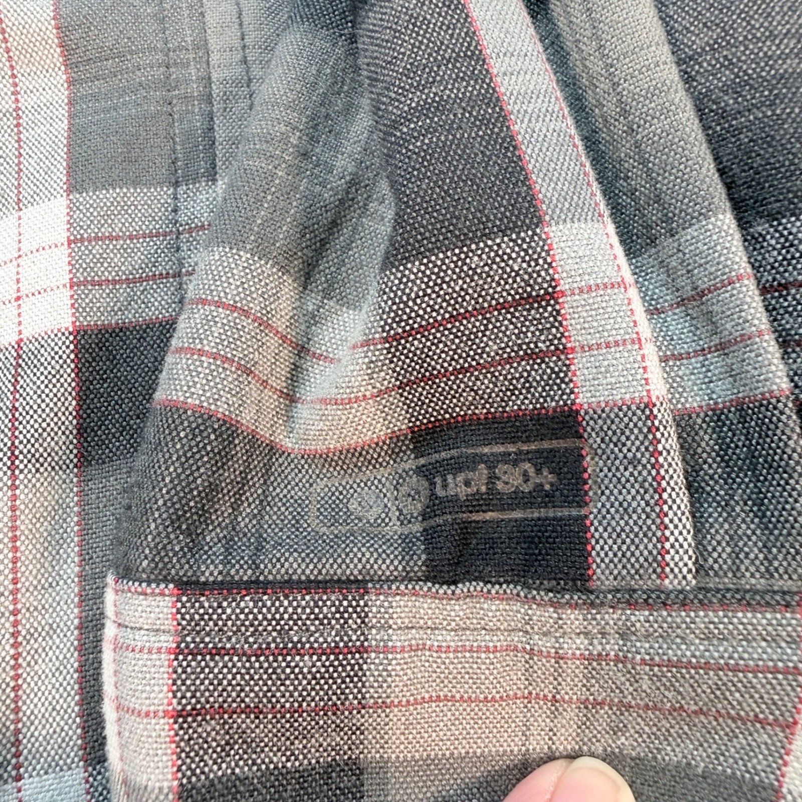 Merrell Plaid Long Sleeve Button Up Hiking Shirt XL Opti-Wick UPF 30+ Outdoor