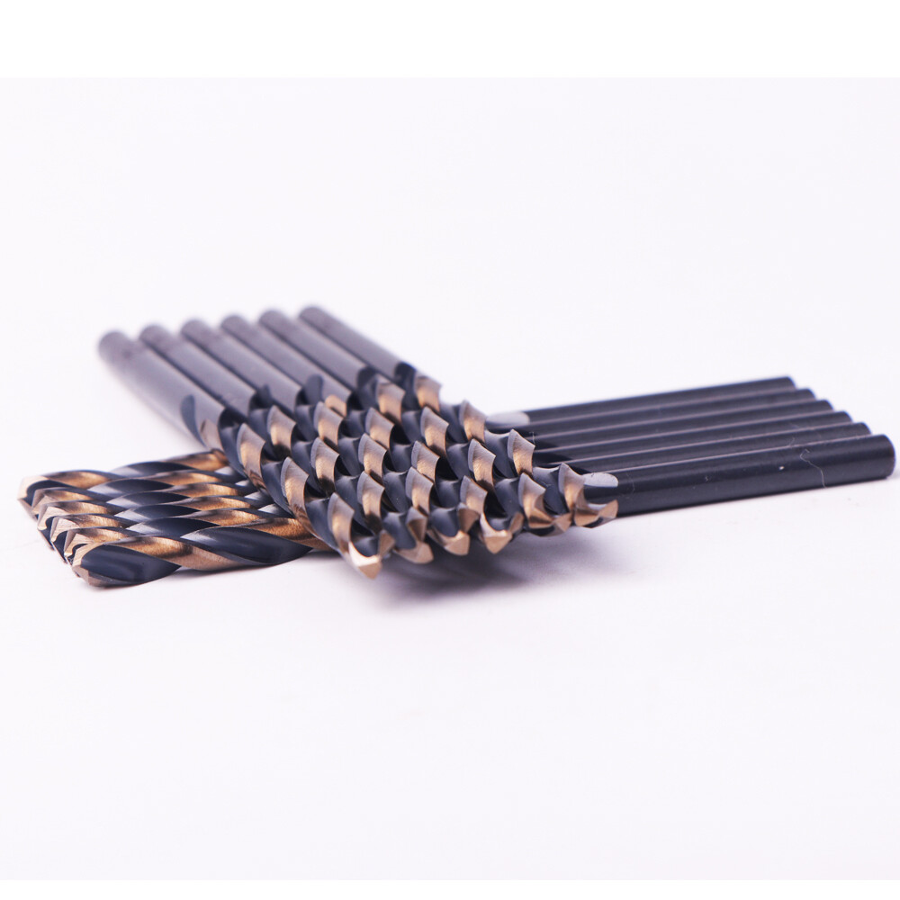 Drillforce 12PCS 17/64" Black Gold Drill Bit Set HSS Metal Woodworking Drill Bit