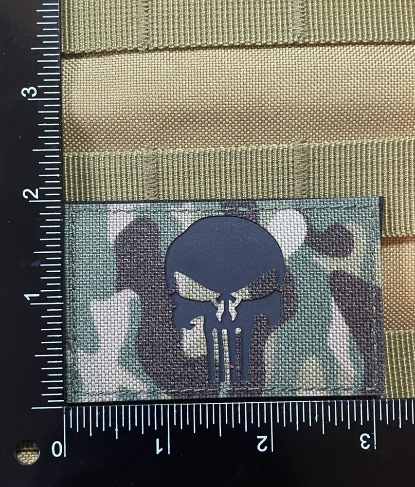Punisher Skull infrared IR Multicam Patch tactical laser Hook Loop 3x2