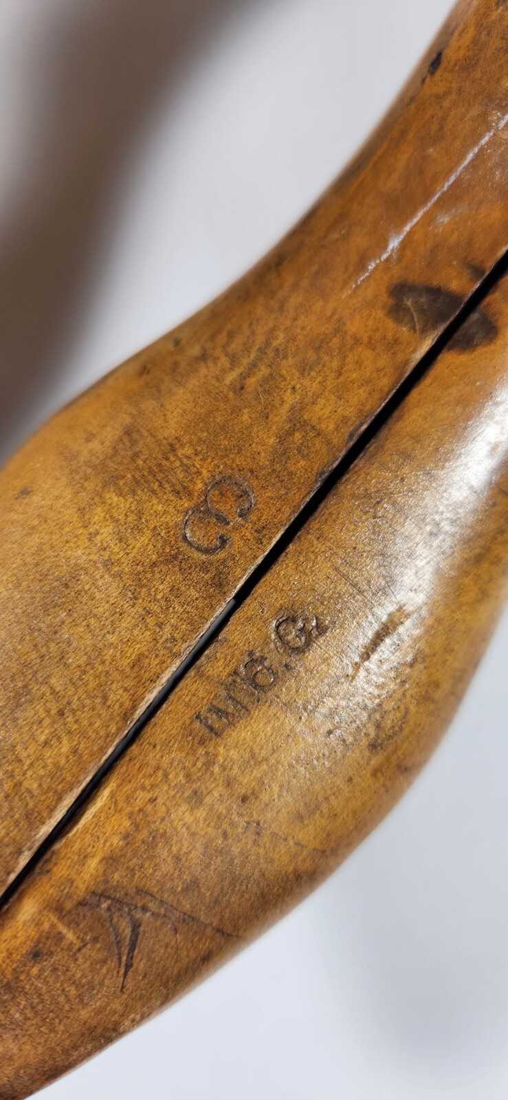 LOT OF 2 VINTAGE STAMPED MCC SHOE TREES NO. 3 SPLIT TOE