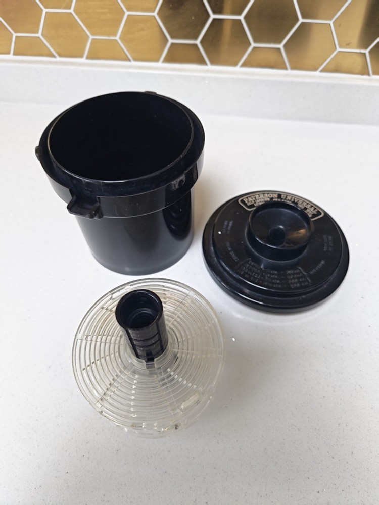 3 Vintage Paterson Universal Developing Tanks. Good Condition.