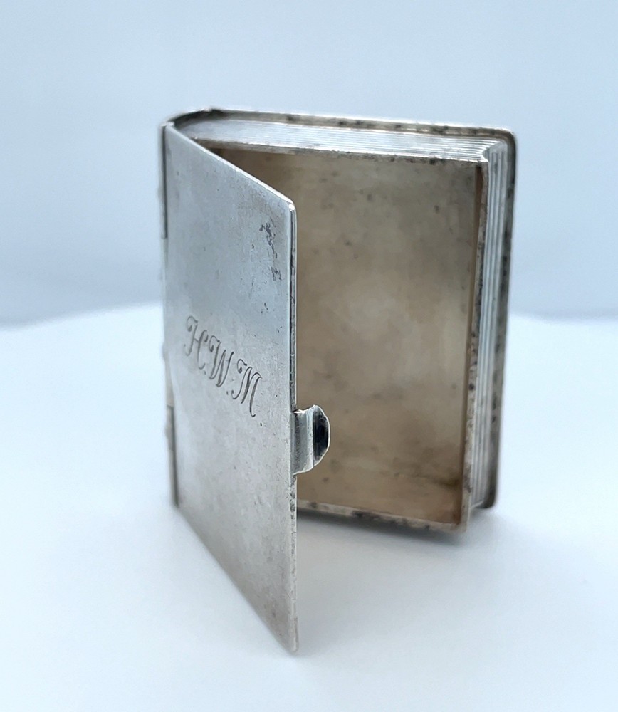 Tiffany & Co. Hinged Book Sterling Silver Pill Box