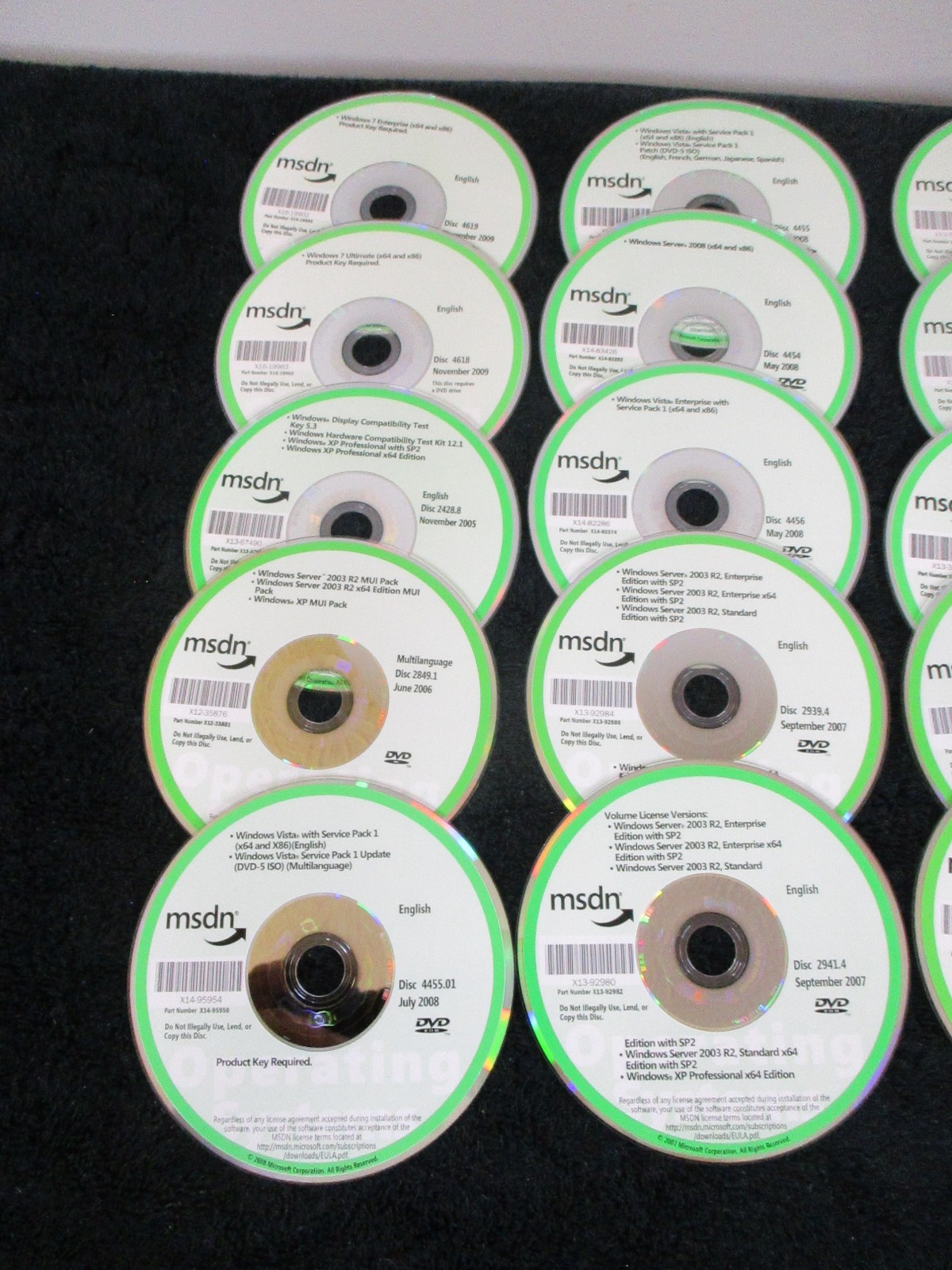 MICROSOFT MSDN Software Discs w/Storage Case Lot of 49