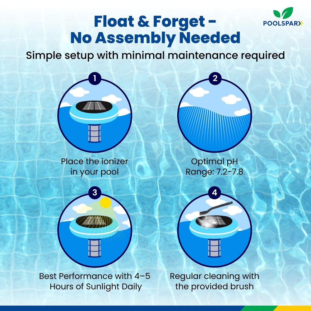 Solar Pool Ionizer – Copper Pool Ionizer for Above Ground & Inground Pools