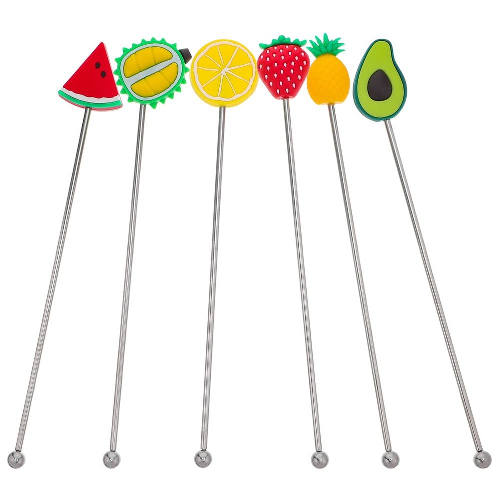 6 Pcs Stirrers for Mixed Drinks Bartending Stick Coffee Mixing Tools
