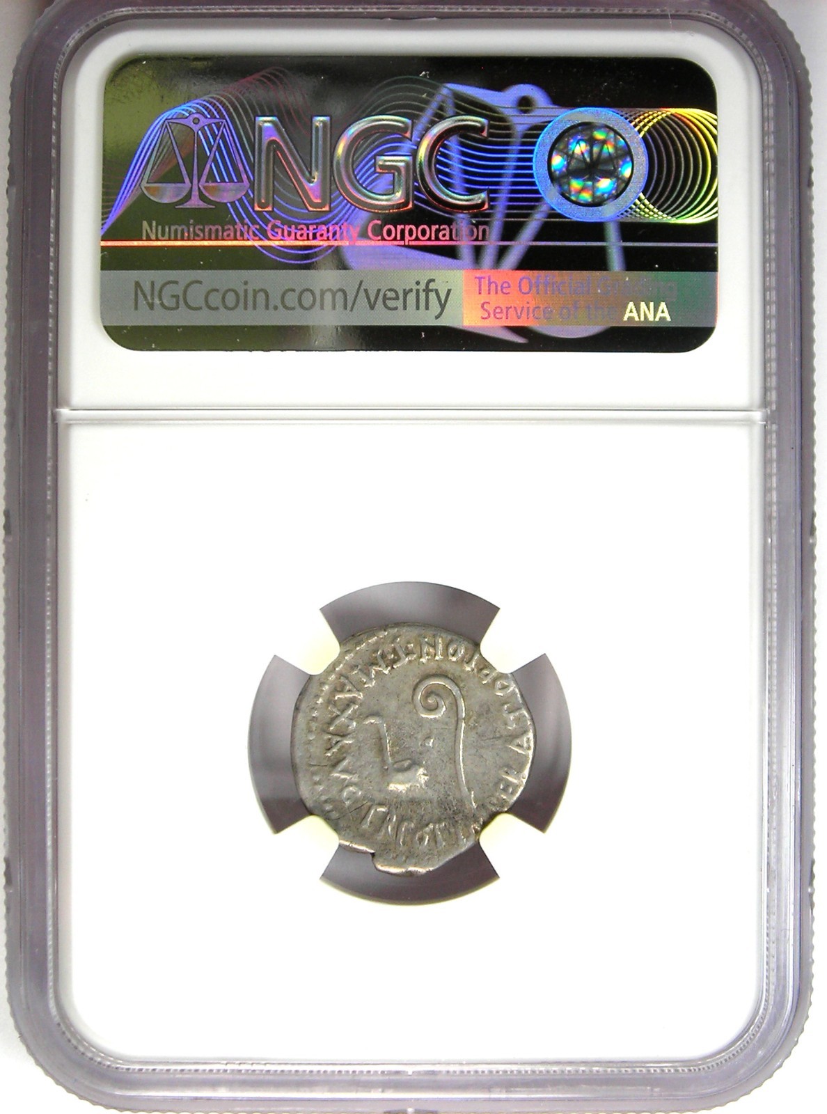 Caligula Gaius Silver AR Drachm Coin 37-41 AD - Certified NGC VF (Very Fine)