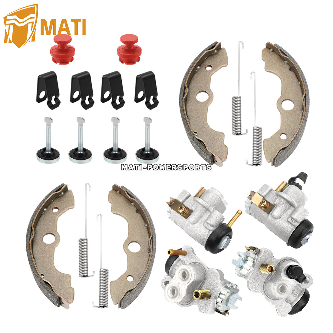 Front Brake Wheel Cylinders w/Shoes Kit for Honda TRX350FE/FM/TE Rancher 2000-03