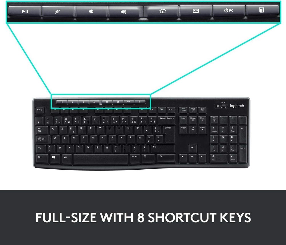 Logitech MK270 Wireless Keyboard and Mouse Combo