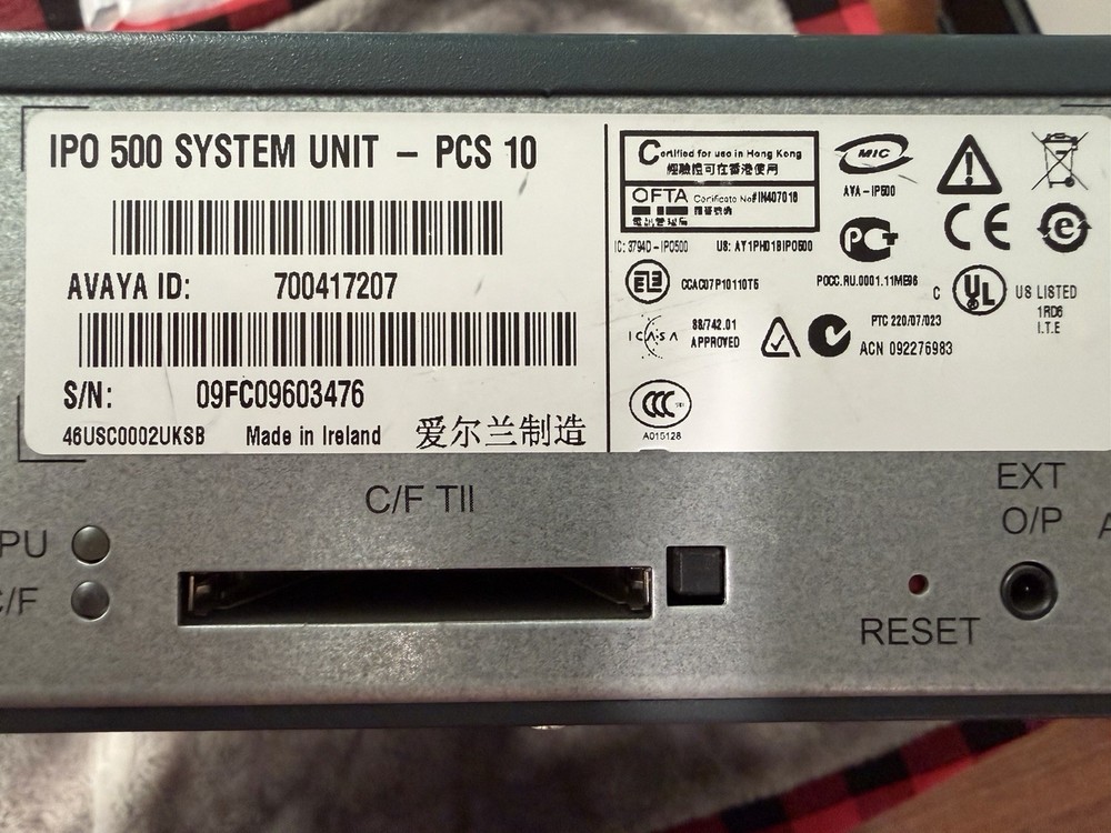 Avatar IP Office 500 System server